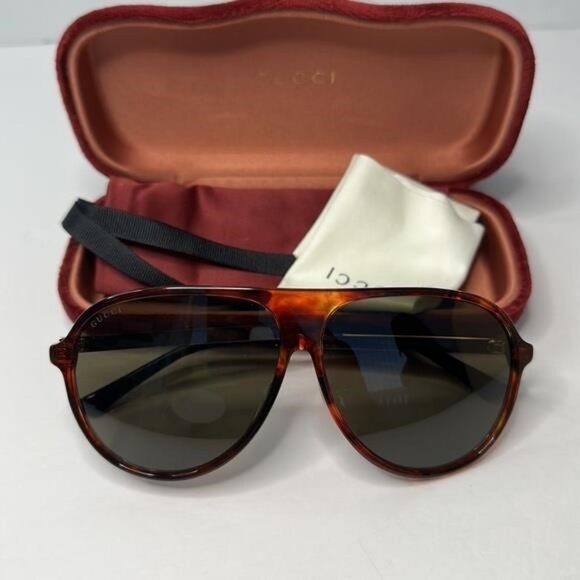 New Authentic Gucci Tortoiseshell GG0829SA 003 Sunglasses - Picture 3 of 12